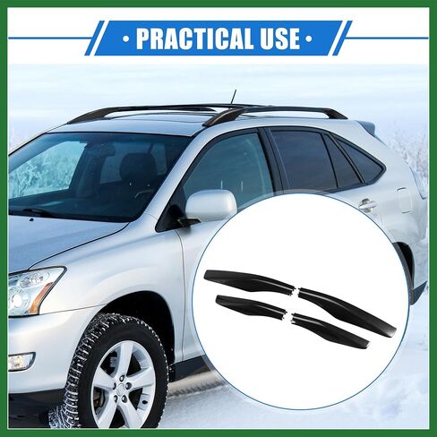 Motoforti 4pcs Car Roof Rack Side Rails End Cover Cap Compatible for Lexus RX350 RX400h RX330 2003-2009, Durable Plastic Black Cargo Rack Legs Protection Long-Lasting in Saudi Arabia