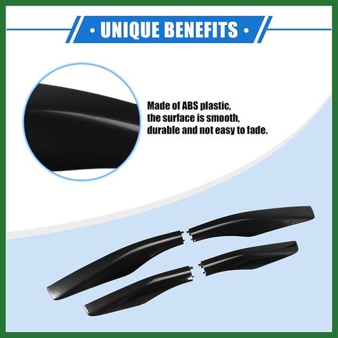 Motoforti 4pcs Car Roof Rack Side Rails End Cover Cap Compatible for Lexus RX350 RX400h RX330 2003-2009, Durable Plastic Black Cargo Rack Legs Protection Long-Lasting in Saudi Arabia