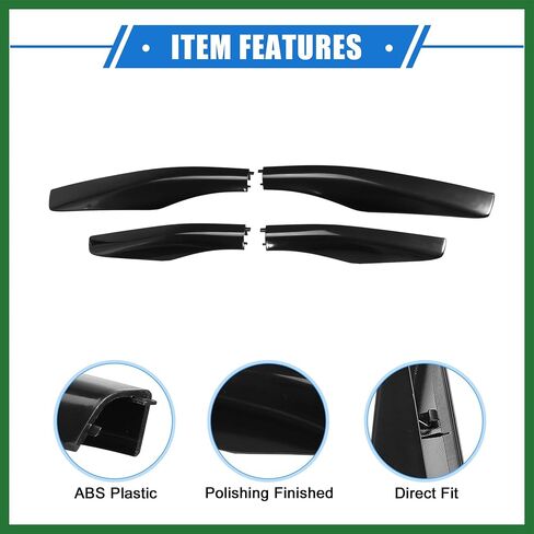 Motoforti 4pcs Car Roof Rack Side Rails End Cover Cap Compatible for Lexus RX350 RX400h RX330 2003-2009, Durable Plastic Black Cargo Rack Legs Protection Long-Lasting in Saudi Arabia