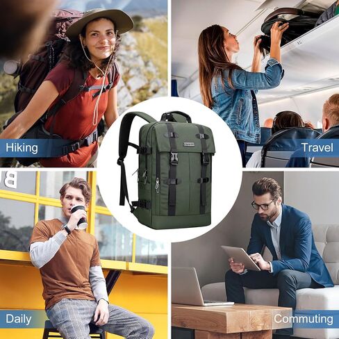 WITZMAN Travel Laptop Backpack for Men Fit 17 inch Computer Carry-on Airline Approved with USB Charging Port(B716 Black) in Saudi Arabia