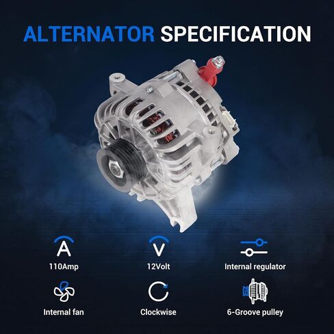 Autoround 4L3U10300BA Alternator Compatible with Ford F-150/ Expedition/F-150 Heritage, Lincoln Navigator/Mark LT 2004 2005 2006 2007 2008, 4.6L 5.4L V8, 12V 110Amp CW 6-Groove Pulley in Saudi Arabia