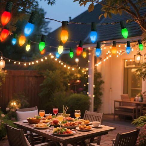 Joiedomi 25 Pack C7 Bulb, Replacement Light Bulbs for Christmas Outdoor, Indoor, Lawn, Tree, Panel Decor, E12 Candelabra Base, Longer Life 120 Volt, 6W in Kuwait