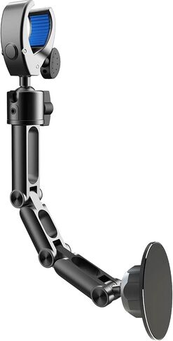 Upgraded Phone Holder for Your Car, Rear View Mirror Phone Holder - Aluminum Alloy Mount Multi-Angle Adjustment Rotatable and Retractable Compatible with 4-7 Inch iPhone and Android Phones (Silver) in Kuwait