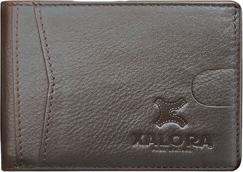 XALORA Mens Wallet Genuine Nappa Leather Wallet Stylish Slim Bifold RFID Blocking – 2 ID Windows | 11 Card Holder | Cash Pocket & Gift Box - Brown in Saudi Arabia