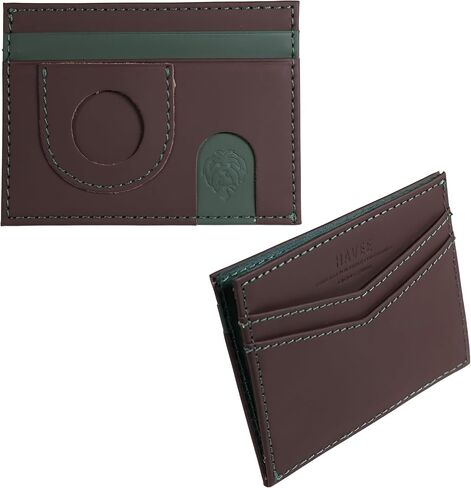 Havee Pico Genuine Top Grain Cowhide Leather Card Wallet with AirTag Slot and RFID Blocking Protection - Brown in Saudi Arabia