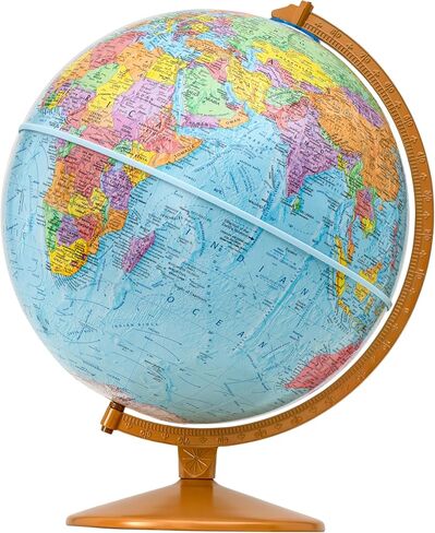 Replogle Explorer World Blue Ocean Globe، سطح المكتب، قطر 12 بوصة، رسم خرائط حديث، إغاثة مرتفعة، تعليمية، مثالية للطلاب من جميع الأعمار in Kuwait