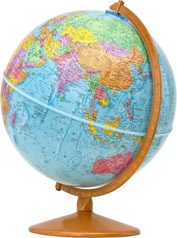 Replogle Explorer World Blue Ocean Globe، سطح المكتب، قطر 12 بوصة، رسم خرائط حديث، إغاثة مرتفعة، تعليمية، مثالية للطلاب من جميع الأعمار in Kuwait