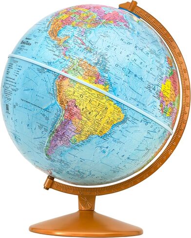 Replogle Explorer World Blue Ocean Globe، سطح المكتب، قطر 12 بوصة، رسم خرائط حديث، إغاثة مرتفعة، تعليمية، مثالية للطلاب من جميع الأعمار in Kuwait