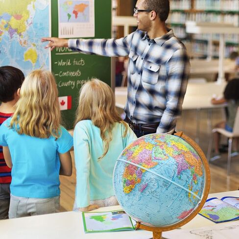 Replogle Explorer World Blue Ocean Globe، سطح المكتب، قطر 12 بوصة، رسم خرائط حديث، إغاثة مرتفعة، تعليمية، مثالية للطلاب من جميع الأعمار in Kuwait