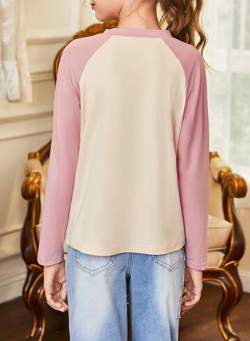 blibean Tween Girls Color Blocked Long Sleeve T-Shirt Size 6-15 Years in Kuwait