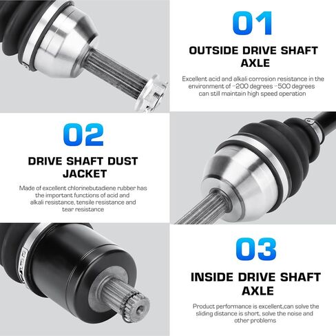 Heavy Duty Front Left/Right Pair Axles for Polaris Ranger 400/500/570/800 Midsize 2010 2011 2012 2013 2014 in Saudi Arabia