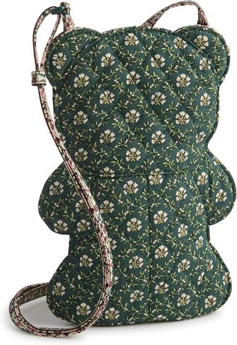 Vera Bradley Premium Cotton Bear Crossbody, Mistletoe Lattice in Saudi Arabia