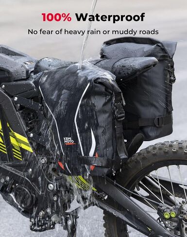KEMIMOTO Motorcycle Saddlebags,Waterproof Luggage Bag with Surron support frame, Bike Panniers Compatible with Sur-Ron Light Bee X and S X160 X260, 12L in Saudi Arabia