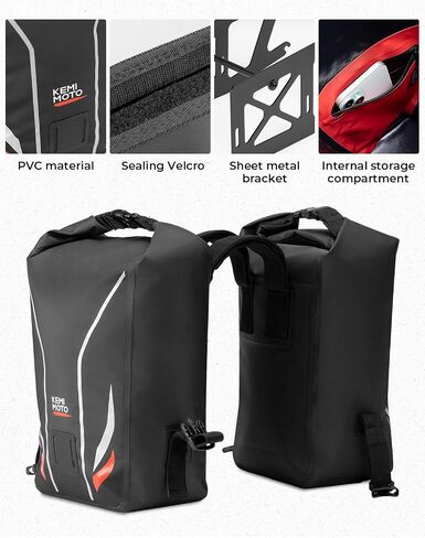 KEMIMOTO Motorcycle Saddlebags,Waterproof Luggage Bag with Surron support frame, Bike Panniers Compatible with Sur-Ron Light Bee X and S X160 X260, 12L in Saudi Arabia