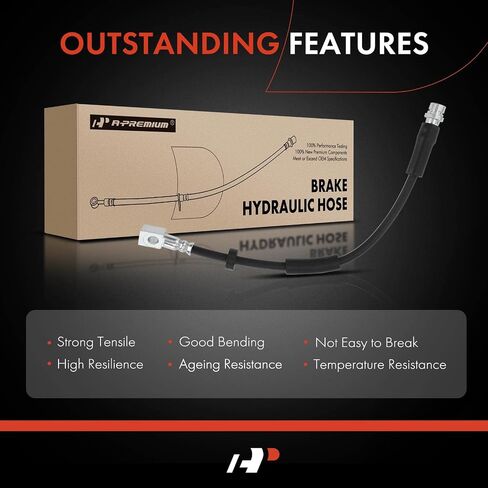 A-Premium Rear Driver or Passenger Side Brake Hydraulic Hose Compatible with Select Jaguar Models - X-Type 2002 2003 2004 2005 2006 2007 2008 - Replace# C2S4684, C2S46537 in Saudi Arabia