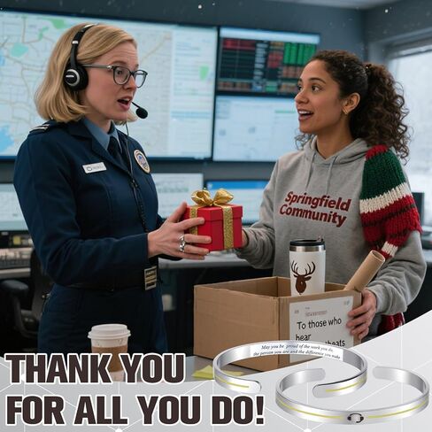 12 Pcs 911 Dispatcher Gifts Bracelet Telecommunicator Appreciation Gifts Retirement Accessories Truck Dispatch Ornament Thin Gold Line 911 Bracelet for Women Men in Saudi Arabia