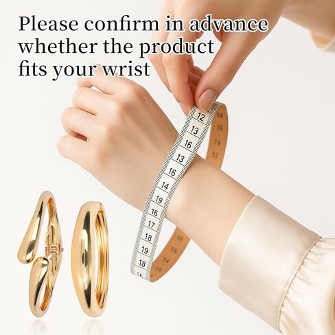 2pcs Chunky Gold Bracelet, 2 Design Adjustable Twist Chunky Cuff Bracelet Wide Cuff Bangle with Convenient Hinge Gold Trendy Stack Jewelry for Women Gifts in Saudi Arabia