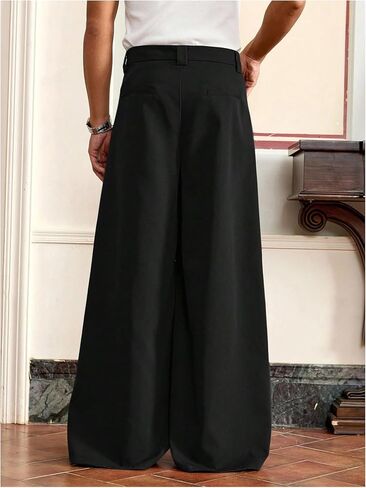 Verdusa Men's Wide Leg Dress Pants Business Casual Baggy Trousers with Pockets in Saudi Arabia
