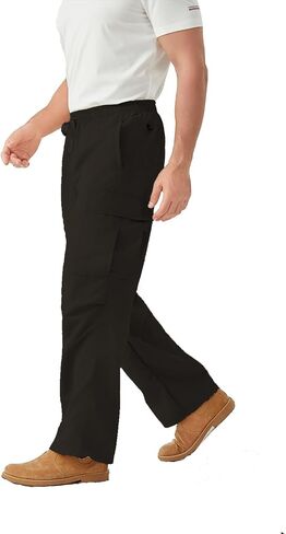 EMMA COLE Men's Wide Leg Drawstring Waist Relaxed Fit Cargo Pants Loose Fit Casual Pants with Side Pockets in Saudi Arabia