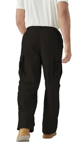 EMMA COLE Men's Wide Leg Drawstring Waist Relaxed Fit Cargo Pants Loose Fit Casual Pants with Side Pockets in Saudi Arabia