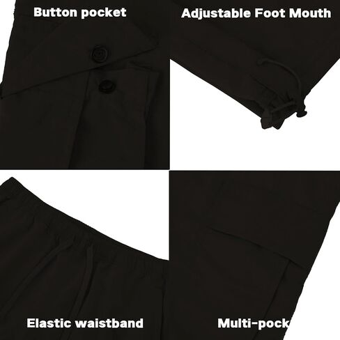 EMMA COLE Men's Wide Leg Drawstring Waist Relaxed Fit Cargo Pants Loose Fit Casual Pants with Side Pockets in Saudi Arabia