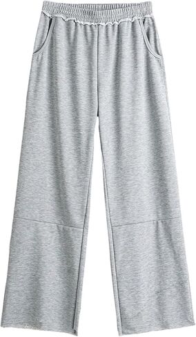 Men's Stacked Baggy Sweatpants Drawstring Waist Straight Leg Track Pants Streetwear in Saudi Arabia