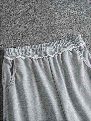 Men's Stacked Baggy Sweatpants Drawstring Waist Straight Leg Track Pants Streetwear in Saudi Arabia