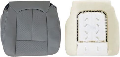 NLQR Driver Side Bottom Replacement Seat Covers Gray & Seat Foam Cushion Compatible with Ford F150 2009-2014 in Saudi Arabia
