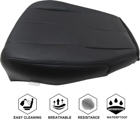 NLQR Front Passenger Side Bottom Replacement Seat Cover Black Perforated Microfiber Leather Compatible with Subaru Outback 2010 2011 2012 2013 2014 in Saudi Arabia