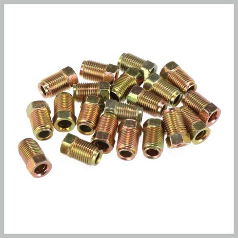 20 قطعة M10x1.0 تركيبات صامولة خط الفرامل لأنابيب خط الفرامل الفولاذية 3/16 بوصة لاستبدال قطع غيار السيارات in Saudi Arabia