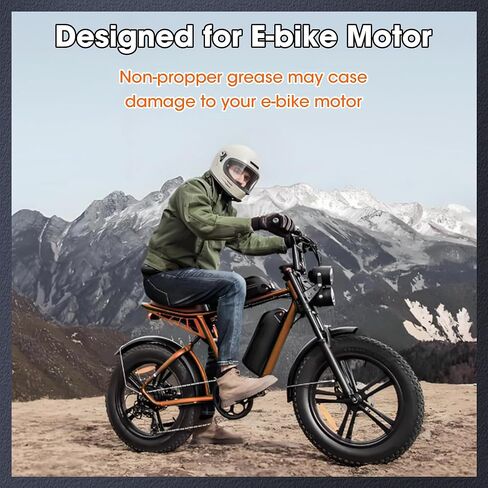 E-Bike Lithium Grease,Multi-Purpose Grease (High Temperature Type),NSF H1 Certified Food Grade Lubricant for Food/Appliance/Bicycle/Machinery,Bearings,Gears,Chains - Waterproof,Noise Reduction in Saudi Arabia