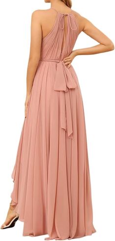 Junior Bridesmaid Dresses Halter Chiffon Flower Girl Dress High Low Girls Formal Dress in Saudi Arabia
