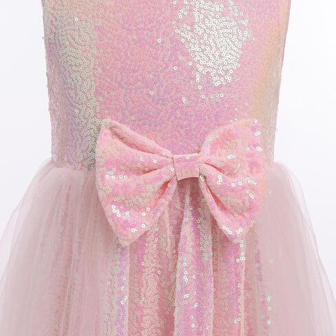 Girls Sequin Dresses Sparkly Tulle Birthday Princess Pageant Graduation Party Dress - 3-14Years in Saudi Arabia