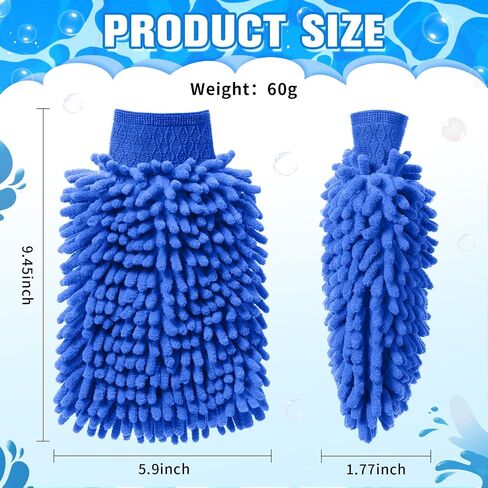 Patelai 30 Pcs Car Wash Mitt Scratch Free Microfiber Chenille Car Wash Gloves Double Sided Absorbent Mitt for Washing Cleaning Cars Trucks Boats, 9.45 x 5.9 Inch in Saudi Arabia