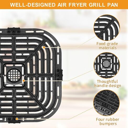 Air Fryer Rubber Bumpers for Nuwave Brio, 4 Pieces Reusable Replacement Heat Resistant Food Grade Air Fryer Silicone Rubber Feet Tabs Tips Parts Accessories for Nuwave Brio 6 IN 1 8QT 7 IN 1 7.25 QT in Saudi Arabia
