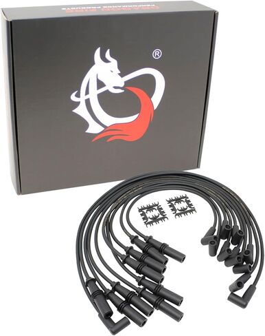 AIP Electronics Dragon Fire Direct Fit OEM مجموعة أسلاك توصيل شرارة بديلة متوافقة مع 1990-2003 دودج رام 1500 2500 و3500 شاحنة فان 5.2L 5.9L V8 OEM Fit PWJ105-OES in Saudi Arabia