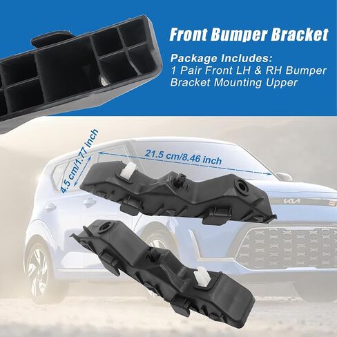 XQSMWF 2Pcs Front Bumper Bracket Compatible with Kia Soul 2020 2021 2022 2023 2024# 86551-K0000 86552-K0000 Driver and Passenger Side Bumper Bracket Mounting Upper in Saudi Arabia