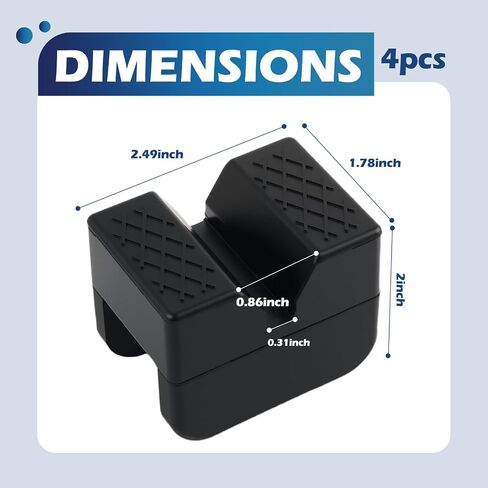 4PCS Car Pinch Weld Jack Pad,Rubber Cars Jack Stand Pads with Grooves & Non-Slip Raised Texture Design,Soft Car Accessories Pinch Weld Jacks Adapter for 2 Ton Jacks in Saudi Arabia