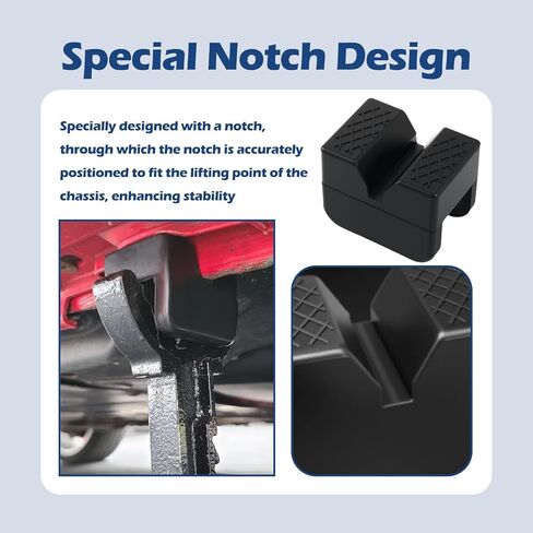 4PCS Car Pinch Weld Jack Pad,Rubber Cars Jack Stand Pads with Grooves & Non-Slip Raised Texture Design,Soft Car Accessories Pinch Weld Jacks Adapter for 2 Ton Jacks in Saudi Arabia