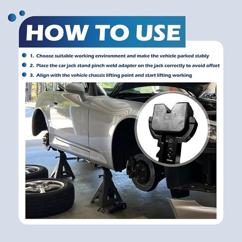4PCS Car Pinch Weld Jack Pad,Rubber Cars Jack Stand Pads with Grooves & Non-Slip Raised Texture Design,Soft Car Accessories Pinch Weld Jacks Adapter for 2 Ton Jacks in Saudi Arabia