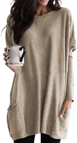 Fall Comfort Totally Smitten Sweater Women's Long Sleeve Round Neck Loose Top Casual Knitted Pullover Sweater in Saudi Arabia