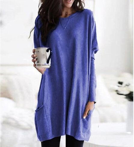 Fall Comfort Totally Smitten Sweater Women's Long Sleeve Round Neck Loose Top Casual Knitted Pullover Sweater in Saudi Arabia