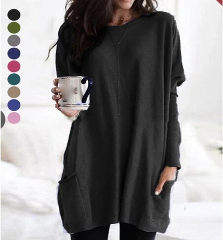 Fall Comfort Totally Smitten Sweater Women's Long Sleeve Round Neck Loose Top Casual Knitted Pullover Sweater in Saudi Arabia