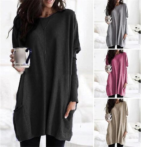 Fall Comfort Totally Smitten Sweater Women's Long Sleeve Round Neck Loose Top Casual Knitted Pullover Sweater in Saudi Arabia