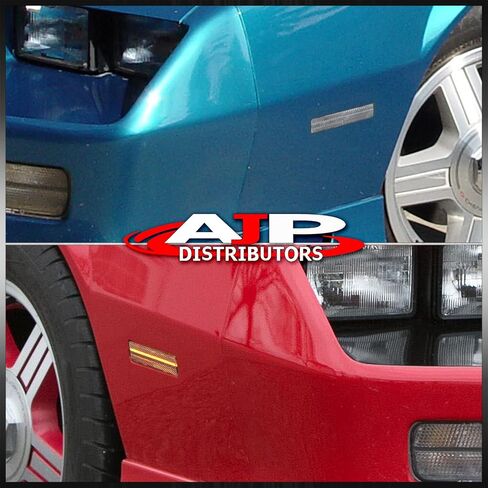 AJP Distributors Clear Amber LED Side Markers Front Fender Lights Signal Lamps Compatible/Replacement For Chevrolet Chevy Camaro Pontiac Firebird 1982 1983 1984 1985 1986 1987 1988 1989 1990 1991 1992 in Kuwait