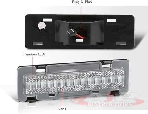 AJP Distributors Clear Amber LED Side Markers Front Fender Lights Signal Lamps Compatible/Replacement For Chevrolet Chevy Camaro Pontiac Firebird 1982 1983 1984 1985 1986 1987 1988 1989 1990 1991 1992 in Kuwait