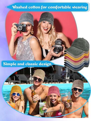 6 Pack Washed Cotton Baseball Caps Blank Baseball Cap Vintage Distressed Baseball Hat for Adult Outdoor Sports in Saudi Arabia