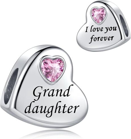 Heart Love Mother Daughter Sister Auntie Wife I Love You Forever Birthday Charms Compatible with Pandora Bracelets Charms for Women in Saudi Arabia