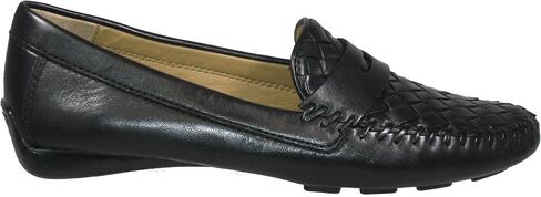 ROBERT ZUR Women's 'Petra' Black Woven Plug Moccasin in Saudi Arabia