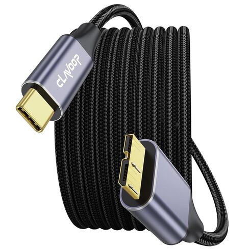 External Hard Drive Cable USB C 1.5FT, 10Gbps Micro B 3.0 to Type C Cord Wire Replacement for Seagate Toshiba WD My Passport LaCie PS5 Game Drive, MacBook Pro/Air Tablet in Kuwait